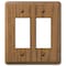 Amerelle Amerelle Contemporary Medium Brown 2 gang Oak Wood Decorator Wall Plate 1 pk 901RR - alternate 4